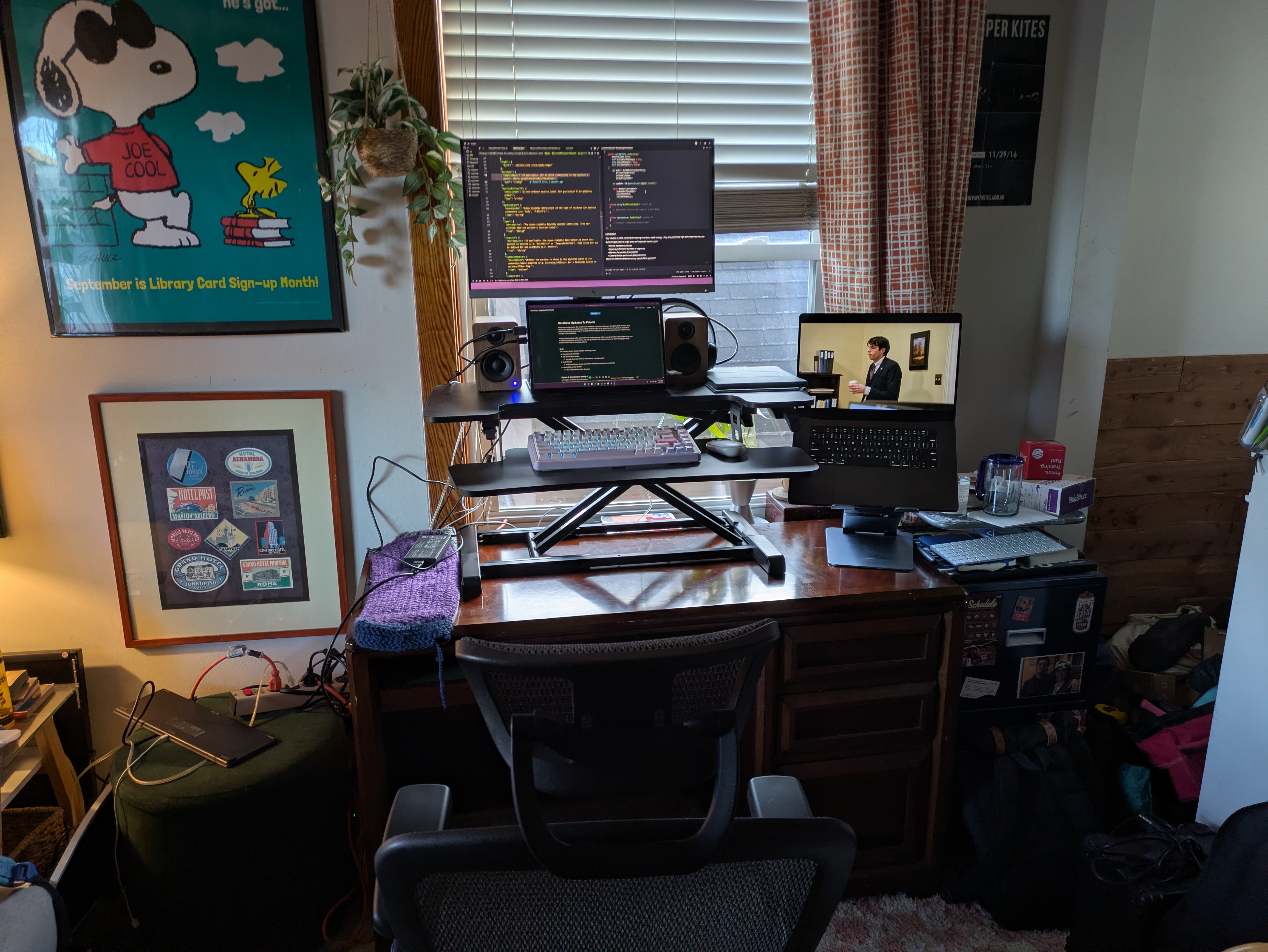 Quiet office nook with vintage desk